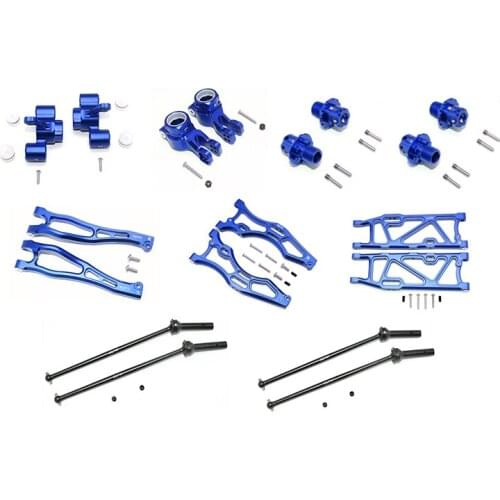 ALUMINUM F UPPER+LOWER ARMS, R LOWER ARMS, F+R KNUCKLE ARMS, CVD, 13MM HEX For ARRMA KRATON, OUTCAST