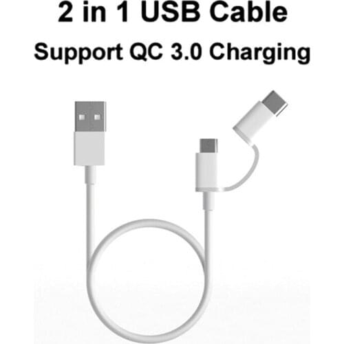 BAAQII Type-c One Drag Two Data Cable for Android QC3.0 Fast Charge Micro 1M Two-in-one USB Cable Universal Durable CB0708