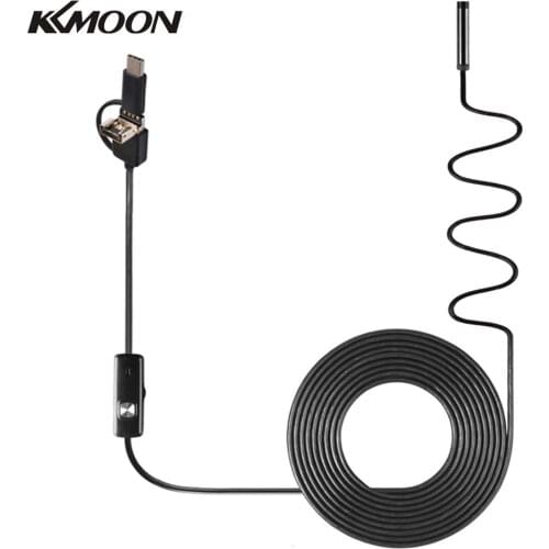 KKmoon 3-in-1 USB Borescope Industrial Endoscope Inspection Borescope Camera Waterproof Inspection Pipe For Android