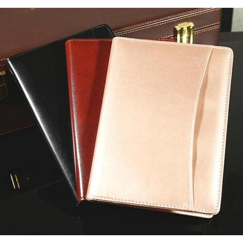 PU Leather Padfolio A5 Notepad Holder Portable A5 Document Organizer Business Portfolio