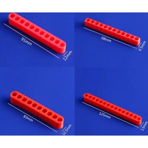 Hex Bit Holder Rack 10/11/12/15 Hole Organizer Hex Bit & Drive Bit Adapter 5 Pcs