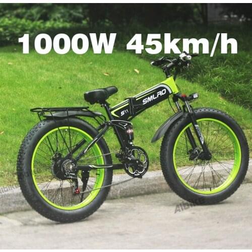 26inch Electric Bike 48V 1000W Motor 4.0 Fat Tire with 14Ah Lithium Battery E-Bike Mens Mountain Snow powerful Electric Bicycle