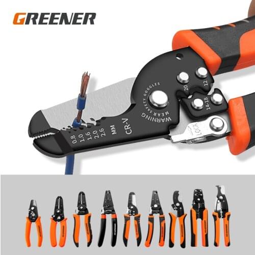 Greener Manual Cable Wire Stripper Cutter Hand Tool electrician special multifunctional For Line Cutting