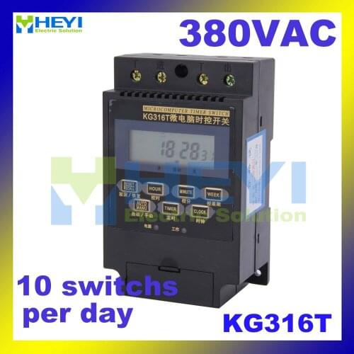 KG316T 25A Digital LCD Programmable TimeSwitch AC 380V time relay