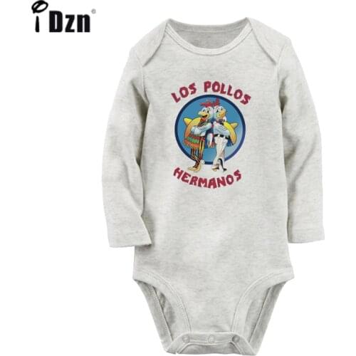 Funny LOS POLLOS HERMANOS Breaking Bad the Chicken Brothers Newborn Baby Bodysuit Toddler Long Sleeve Onsies Jumpsuit Clothes