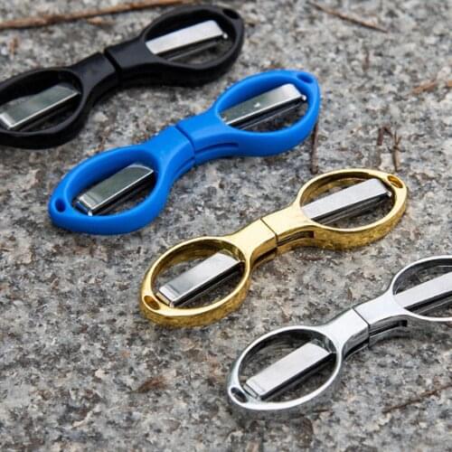 Loogdeel Mini Folding Stainless Steel Scissors Keychain Fishing Travel Scissor Cutter Camping