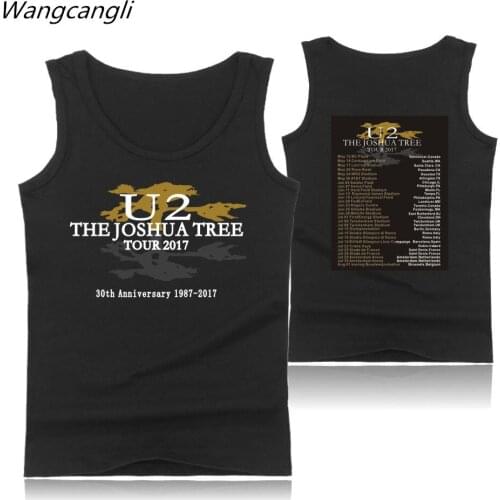 The U2 Vest The UK Super Rock Music Band mens tank tops shirt summer gym vest cotton bodybuilding tank top men fitness clothing