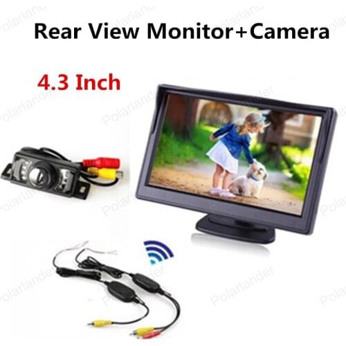 Rear View Monitor TFT LCD 4.3 Inch Supports Car DVD, VCD + Rearview Camera+Video Transmitter & Receiver Kit