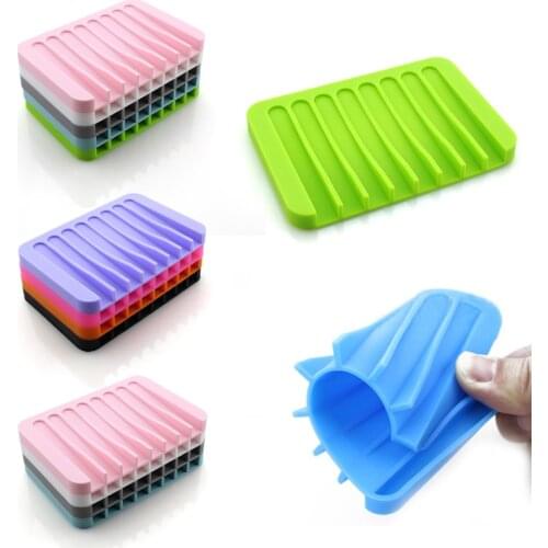Kitchen Soapbox Soap Dish Home Supplies Antiskid Silicon Hot Sale High Quality Bathroom Storage Holder 2019 New Flexible 1PC