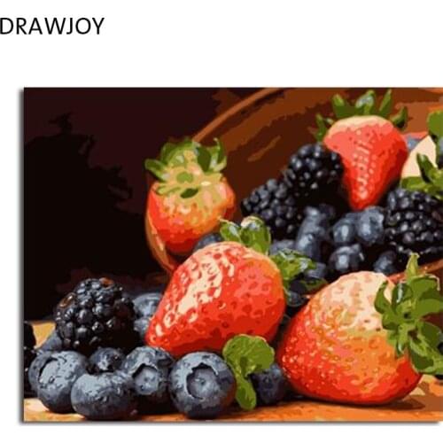 DRAWJOY Framed Picture DIY Painting By Numbers Canvas Oil Painting Home Decoration For Living Room Of Still Life