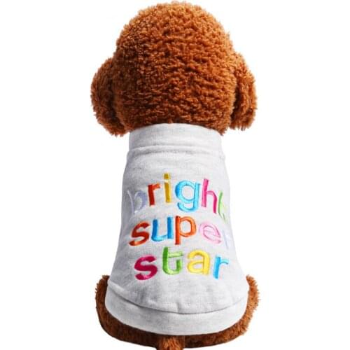 2018 New Arrival Puppy Pet Dog Spring Clothes Embroidered Teddy Bears Bomei Sweater Feet Pet Clothing Cute For Small Dog Clothes