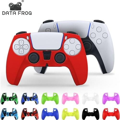 Data Frog Soft Silicone Gel Rubber Case Cover For SONY Dualshock 5 PS5 Controller Protection Case Cover For Playstation5 Gamepad