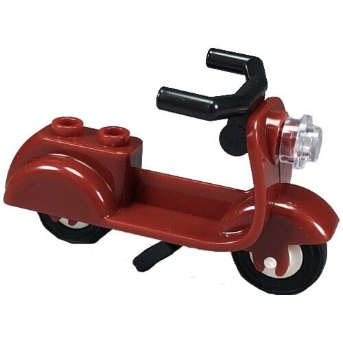 Red Small Motorcycle Suit for Others MOC Toys City Series Educational Creator DIY Models Building Blocks Cities Accessories