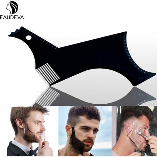 Men Style Beard Shaping Creative Styling Template Beard Hair Combs Brush Shaving Tools Hair Beard Trim Template Barber Comb