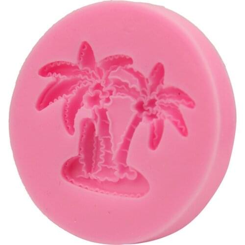 3D Mold With Coconut Palm Creative Baking Accessories Candy Mould Flexible ​ DIY 6.7*6.7*1 Cm Silicone For Fondant