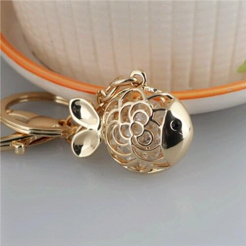 Cute Keychain Fish Women Metal Car Key Chain Pendant Ring Cover Holder Purse Handbag Bag Charms Trinket Chaveiro Llaveros Bolsa