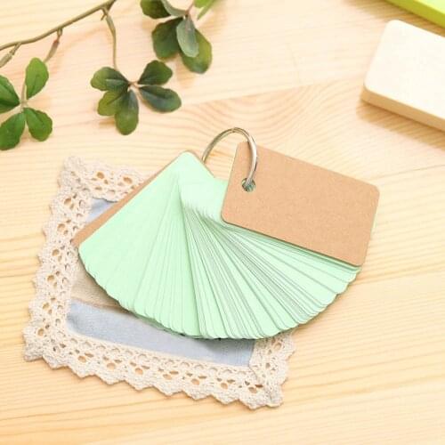 Kraft Paper Binder Ring Buckle Loose-leaf Iron Ring Easily Flash Memory Card Learning Notes DIY Stationery 5 Colors 1pc