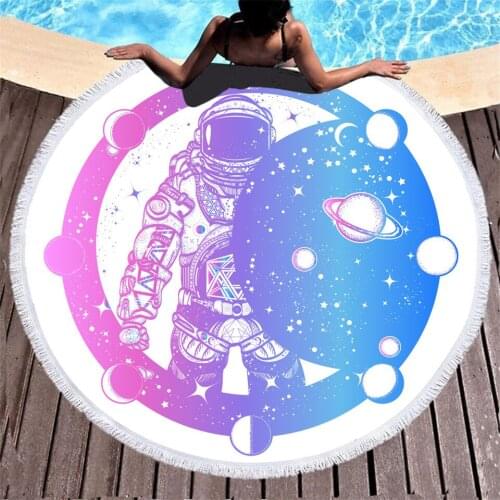 Stylish And Colorful Astronaut 3D Printed Soft Beach Towel With Water Absorbent Microfiber Adult And Child Yoga Mat Towels