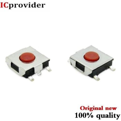 50PCS Tact switch 5PIN Red 6*6*2.5/2.7/3.1/3.4/3.7mm SMD switch 6x6x2.5/2.7/3.1/3.4/3.7mm MINI push button switch