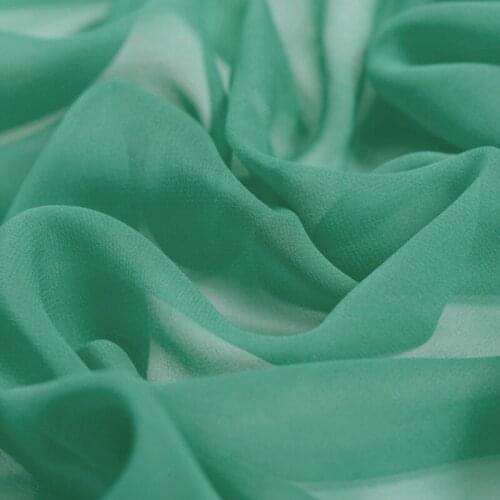 100% pure silk georgette 8mm 114cm 45"width lake green color mulberry silk fabric for dress, shirt NO.36