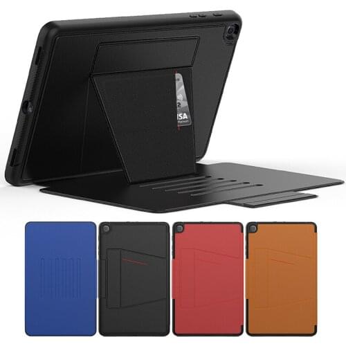 Three Layer Protective Case for Samsung Galaxy Tab A 10.1 Leather Case 2019 T510 T515 Smart Cover with Auto Sleep Wake UP