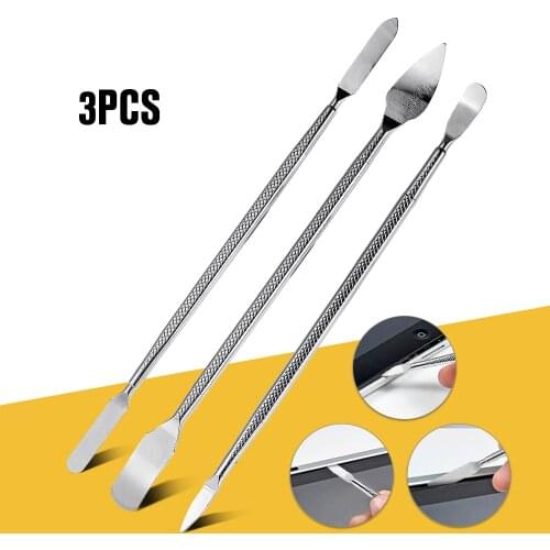 3pcs Universal Mobile Phone Repair Opening Tool Metal Disassemble Crowbar Laptop Repairing Stainless Steel Pry Bar Hand Tools