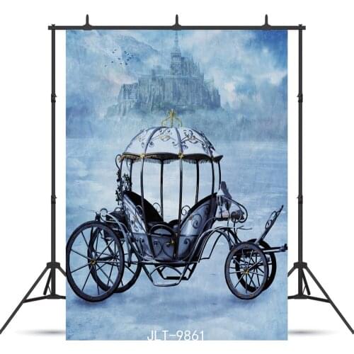 Pumpkin Car Castle Vinyl Photography Background For Baby New Born Shower Child Portrait Backdrop Photo Booth Studio Photocall