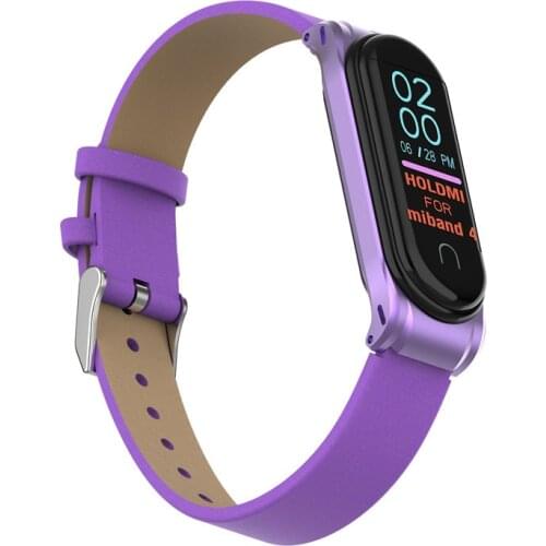 YAYUU Leather Wrist Strap For Xiaomi Mi Band 4 Wristbands Replacement Band For Mi Band 4 3 Watch Bracelet