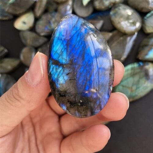 1pcs blue Natural Labradorite Stone Crystal Leaf Beautiful blue high quality Pendant For Free Shipping
