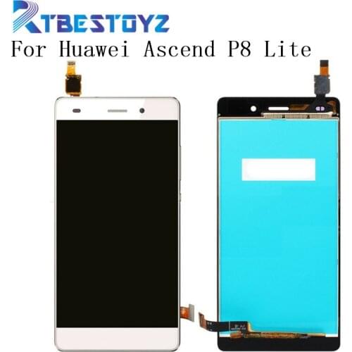 100% Tested Top LCD Screen For Huawei Ascend P8 Lite ALE-L04 L21 TL00 L23 CL00 L02 UL00 LCD Display Touch Screen Digitizer