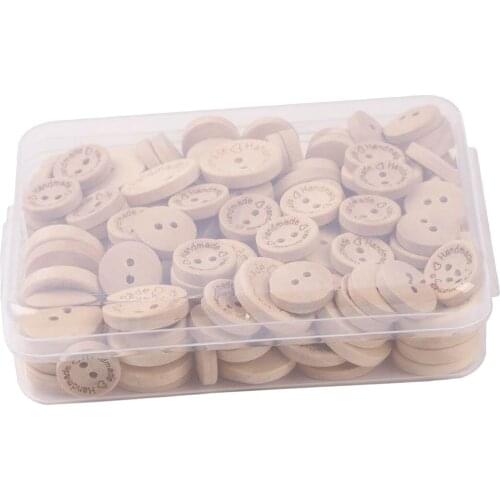 150 Pcs Wooden Sewing Button Clothing Making Mixed Wood Button DIY Supplies