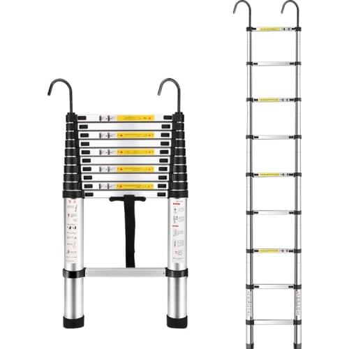 2.6 Meters DLT-A Portable Safety Extension Ladder Thick Aluminum Alloy Single-sided Straight Ladder Household 9 Steps Ladder