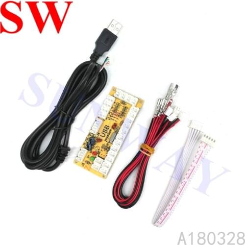 2PCS/Lot 2pin Zero Delay USB Encoder PC Joystick Button For MAME Fight Stick Controls DIY Arcade Game Kit Parts