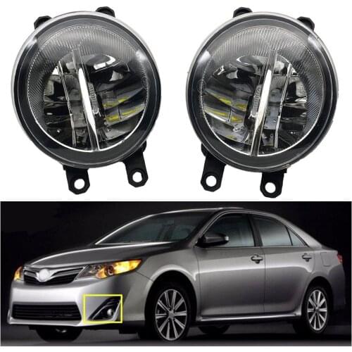 2PCS Super Bright LED Fog Light Left Right H11 Socket Lamps For Toyota Corolla Verso Camry RAV 4 Yaris Verso S Avensis 2003-2015