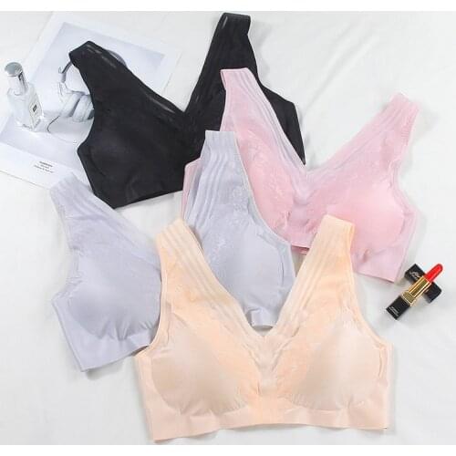 2020 Sexy Lace Bralette Seamless Comfort Brassiere with Pad Push Up Bras for Women Lingerie Wire Free Sleeping Underwear