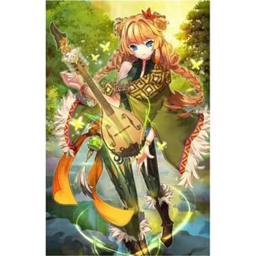 2021 New Arrivals 5D DIY Full Round Diamond Painting Anime Girl Cross Stitch 3D Embroidery Rhinestone Mosaic Home Decor Art Y472