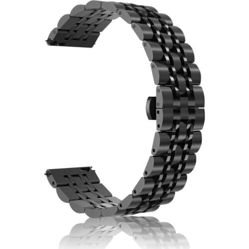 22mm stainless steel strap for samsung galaxy watch 3 45mm 46mm Gear S3 Frontier huawei watch gt 2 2e 46mm amazfit gtr 47mm belt