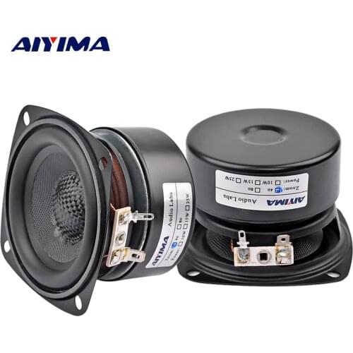 AIYIMA 2Pcs 3Inch Car Audio Speakers Altavoz 4 8 Ohm 20W Full Range Hifi Music Sound Bookshelf loudSpeaker For Home Theater DIY