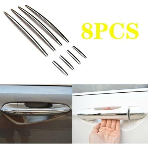 8Pcs Stainless Steel Chrome Door Handle Stripe Cover Trim for Ford Fusion Mondeo 1.5T 2013-2016