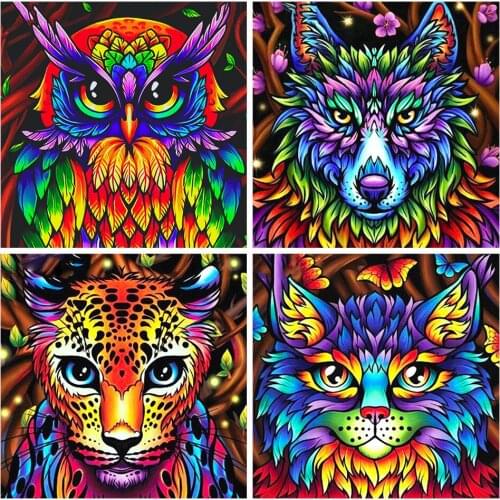 5D DIY Diamond Painting Animal Diamond Embroidery Art Painting Full Square/Round Rhinestone Picture Mosaic Home Decoration Gift