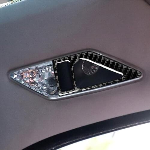 Carbon fiber Car Rear Seat Roof Reading Light Decorative Cover for BMW E46 1998-2005 Car Interior Decoration Accessories