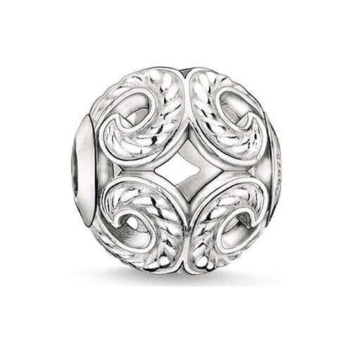 5mm Hole Wave Bead, Fashion Thomas Style DIY Karma Beads 925 Sterling Silver Ts Jewelry Fit Bracelet Necklace Earring for Women