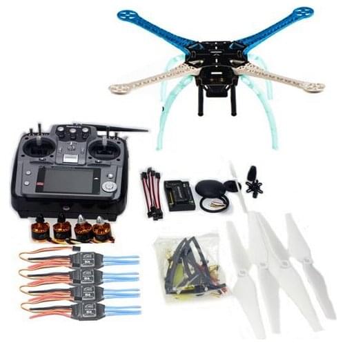 DIY GPS Drone S500-PCB Multi-Rotor Frame Full Kit APM2.8 Flysky 2.4G AT10 TX&RX Motor ESC NO Battery Charger F08191-I