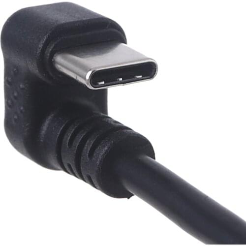 H9EB 30cm 180 Degree U Shaped Micro USB Female to USB C Male Charging Cable for Type C Cellphone Tablet PC and more