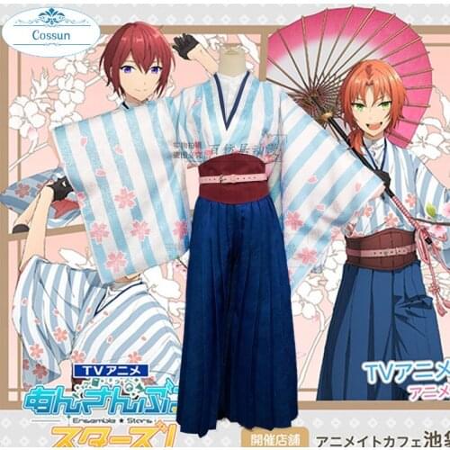 Ensemble Stars Knights Sakura Tsukinaga Leo Suou Tsukasa Sena Izumi Kimono Bathrobe Carnival Uniform Halloween Cosplay Costume