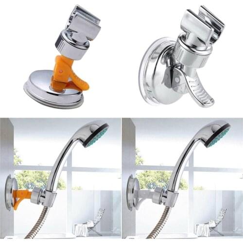 Powerful Suction Cup Shower Head Holder Base Bathroom Shower Nozzle Fixing stainless steel Wall Bracket Bathroom Accessories