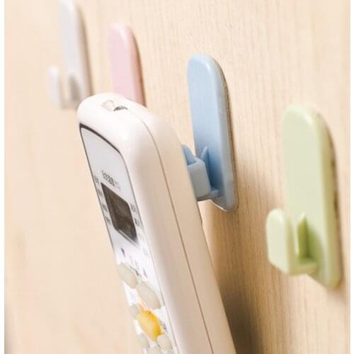1/2 Pairs Sticky Hooks Kit For TV Air Conditioner Remote Controller Hanger Key Practical Use Wall Storage Holder