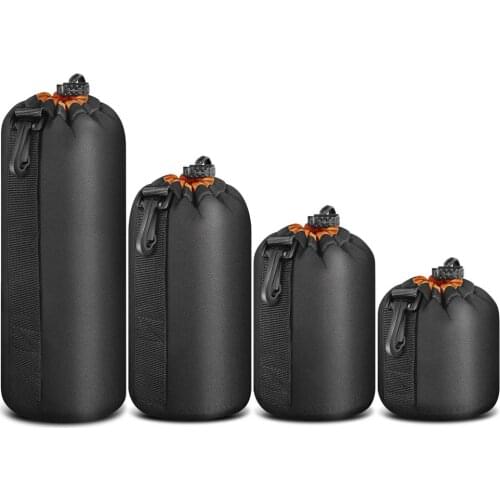 1Pcs Camera Lens Pouch Bag Neoprene Waterproof Soft Video Camera Lens Pouch Bag Case Full Size S M L XL Camera Lens Protector