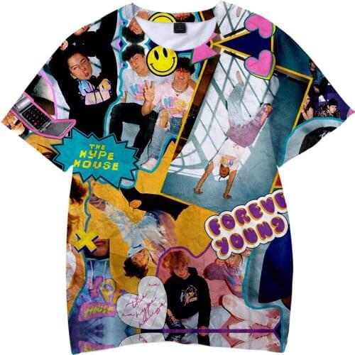 New The Hype House Tshrit Charli D'amelio T-shirt for Boys/girls Oversize O-neck 3D Short Sleeve Girls Hip Hop T Shirt Tops