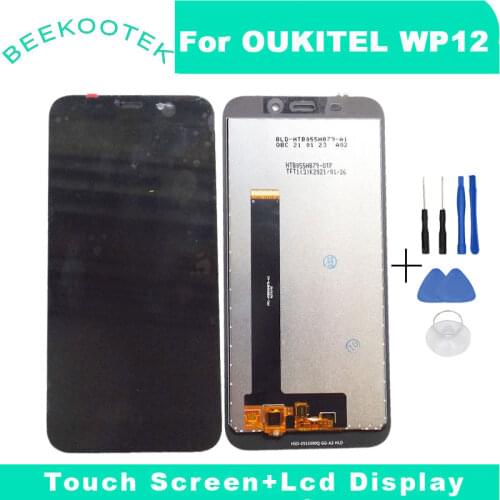 New Original For OUKITEL WP12 LCD Display+Touch Screen Digitizer Replacement Accessory Parts For Oukitel WP12 5.5 inch Cellphone
